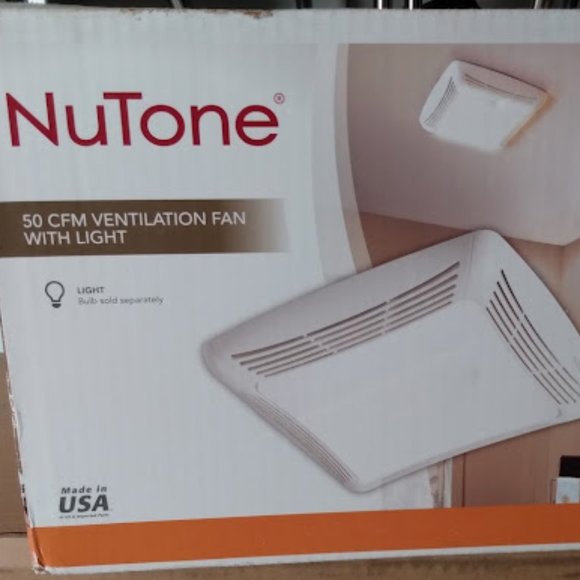 NUTONE Bathroom Ceiling Ventilation Exhaust Fan + Light (Model 763N)**NEW! - Picture 4 of 8